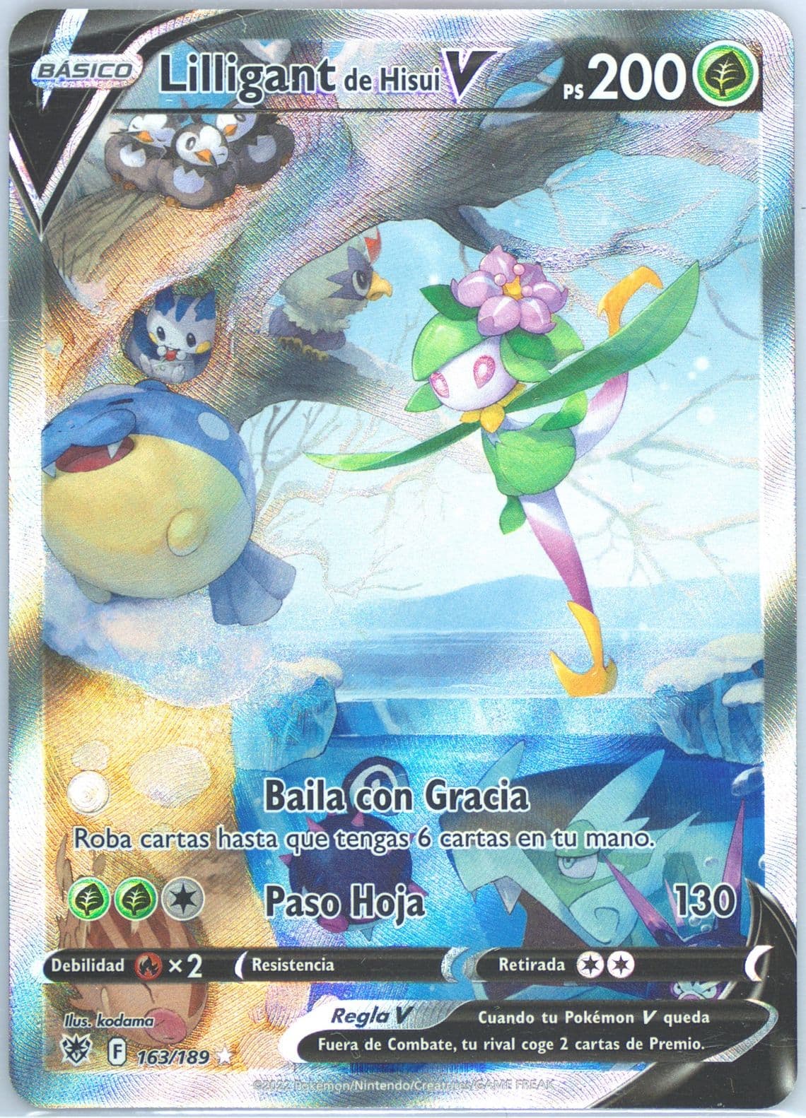 Full Art/Lilligant de Hisui V Spanish (163) 2022 Pokemon Sword & Shield Astral Radiance