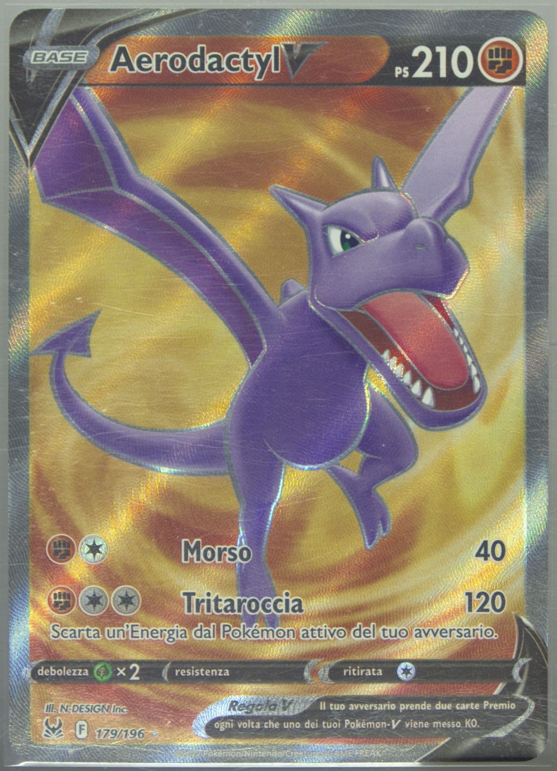 Full Art/Aerodactyl V Italian (179) 2022 Pokemon Sword & Shield Lost Origin