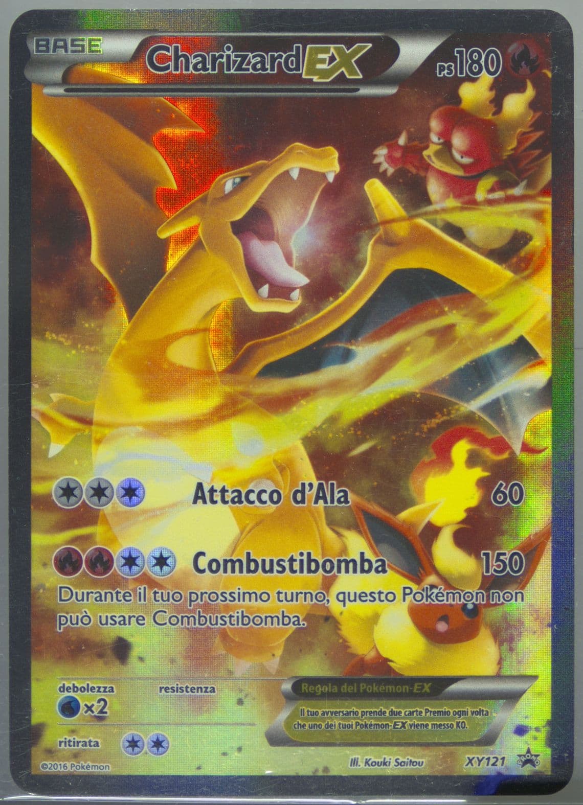 Full Art/Charizard EX Red & Blue Collection-Italian (XY121) 2016 Pokemon XY Black Star Promo