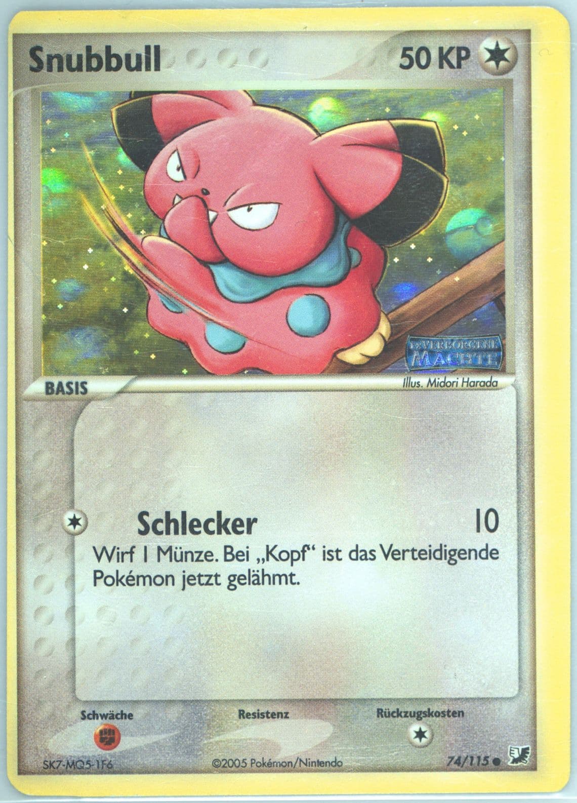 Snubbull-Reverse Foil German (74) 2005 Pokemon EX Unseen Forces