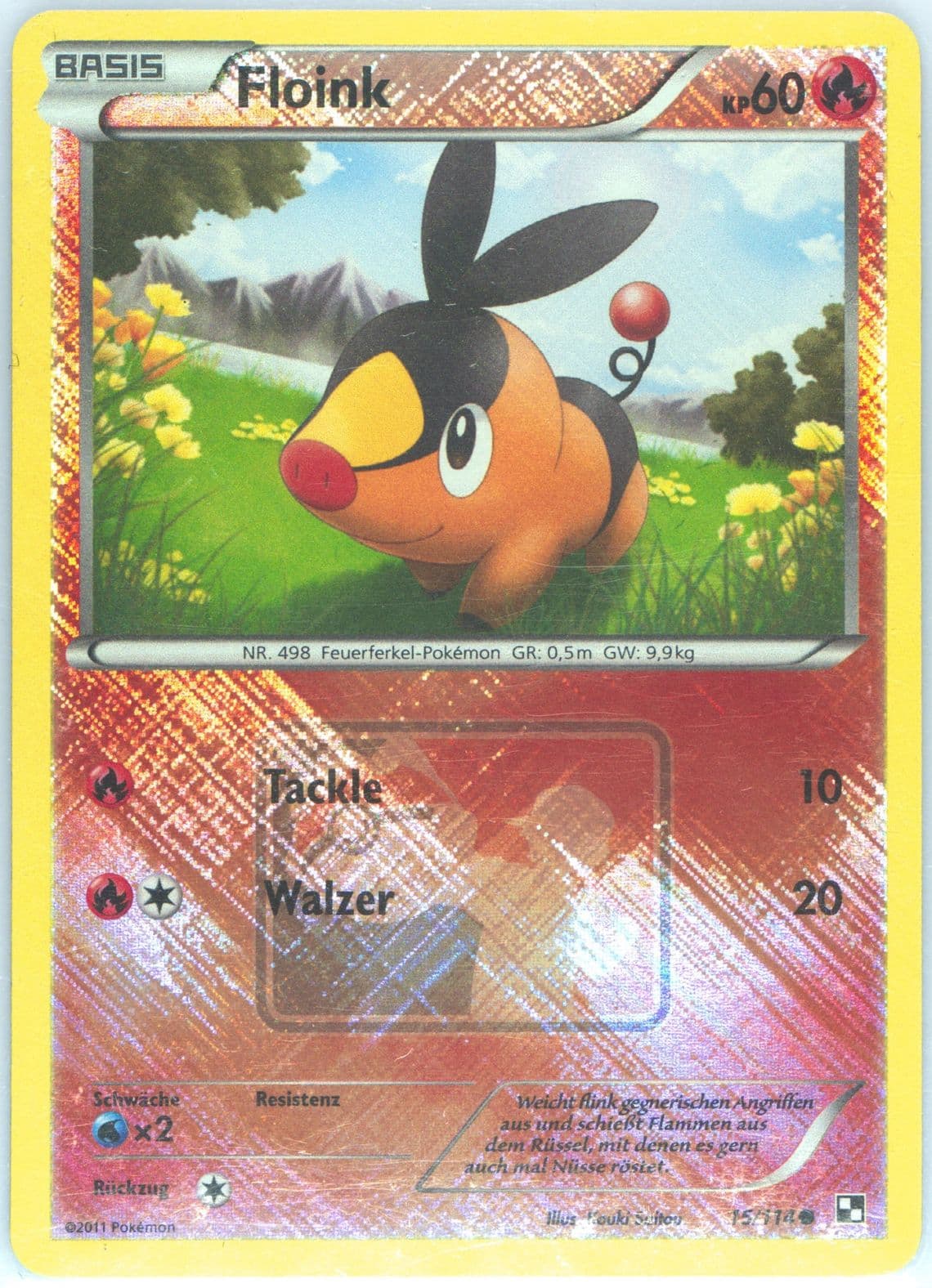 Floink-Holo Crosshatch-2011 Pokemon League-German (15) 2011 Pokemon Black & White