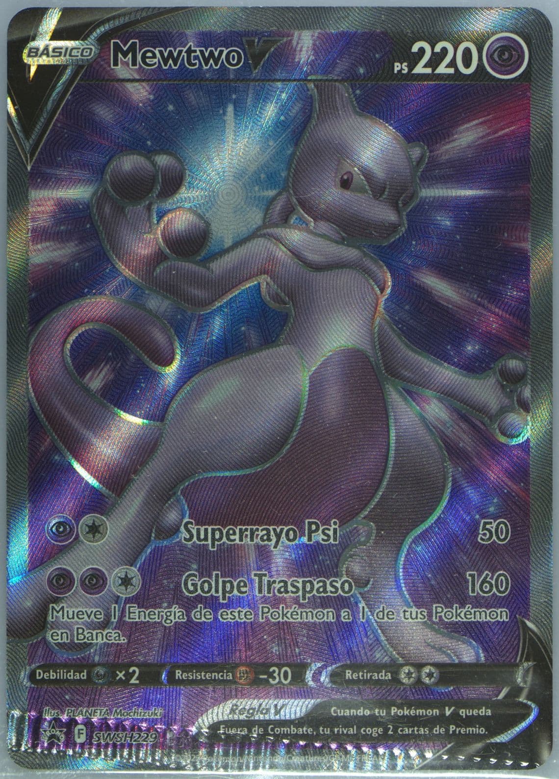 Full Art/Mewtwo V Pokemon Go Elite Trainer Box-Spanish (229) 2022 Pokemon Swsh Black Star Promo