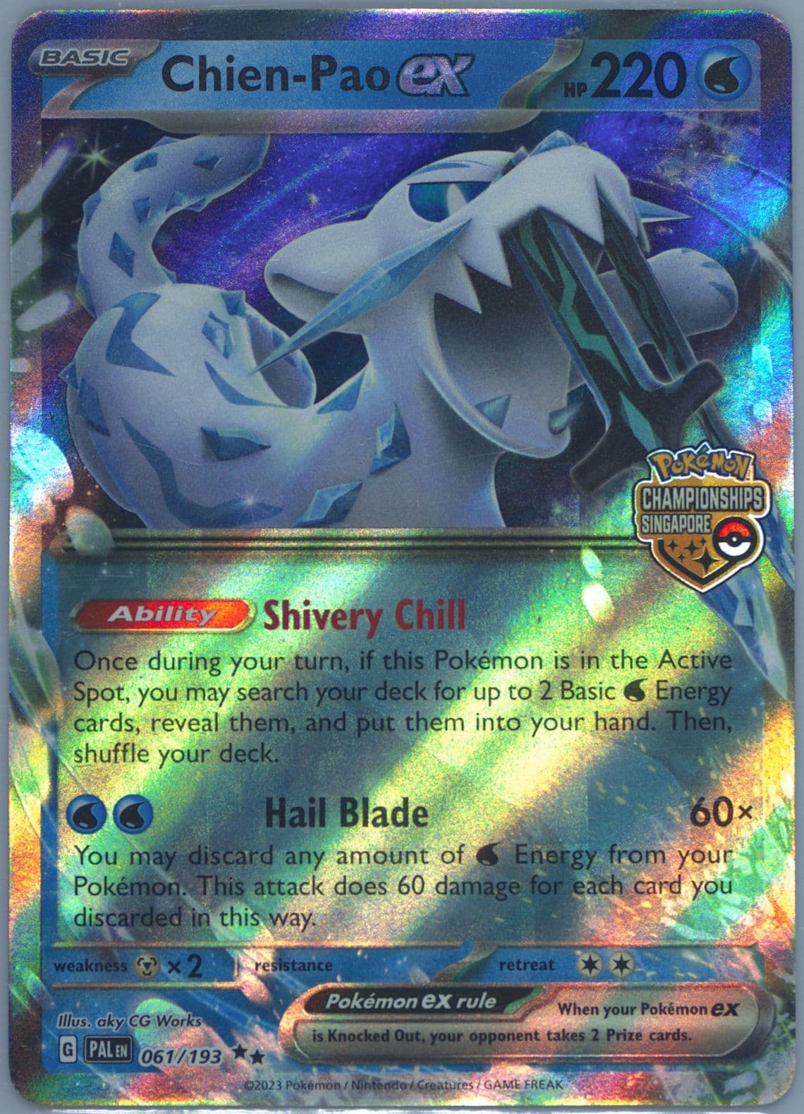 Chien-Pao EX Championships 2023-2024 Singapore-Top 4 (061) 2023 Pokemon Pal EN-Paldea Evolved