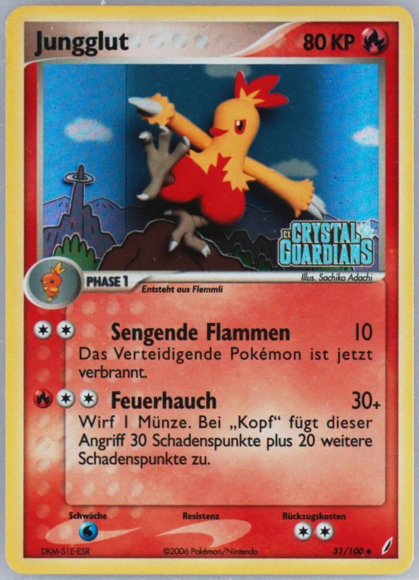 Jungglut-Reverse Foil German (31) 2006 Pokemon EX Crystal Guardians
