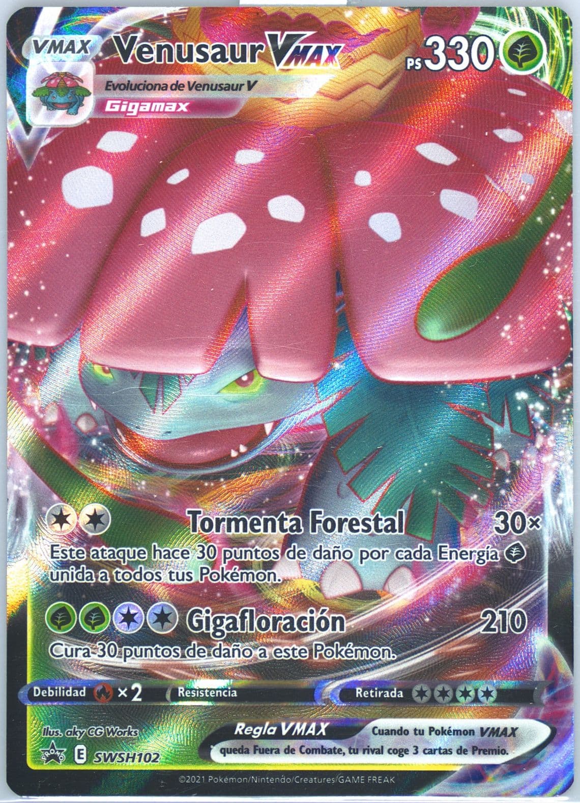 Full Art/Venusaur Vmax Venusaur Vmax Battle Box-Spanish (102) 2021 Pokemon Swsh Black Star Promo
