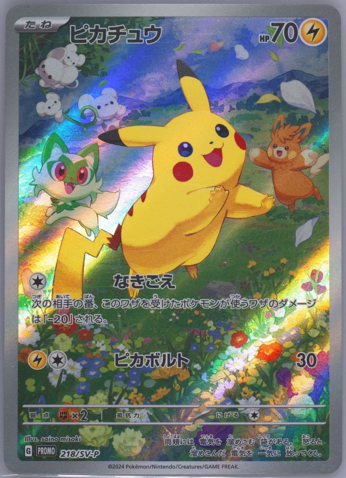 Pikachu Summer of Pokeca Is Here! Promo Card Get Campaign Pack (218) 2024 Pokemon Japanese SV-P Promo