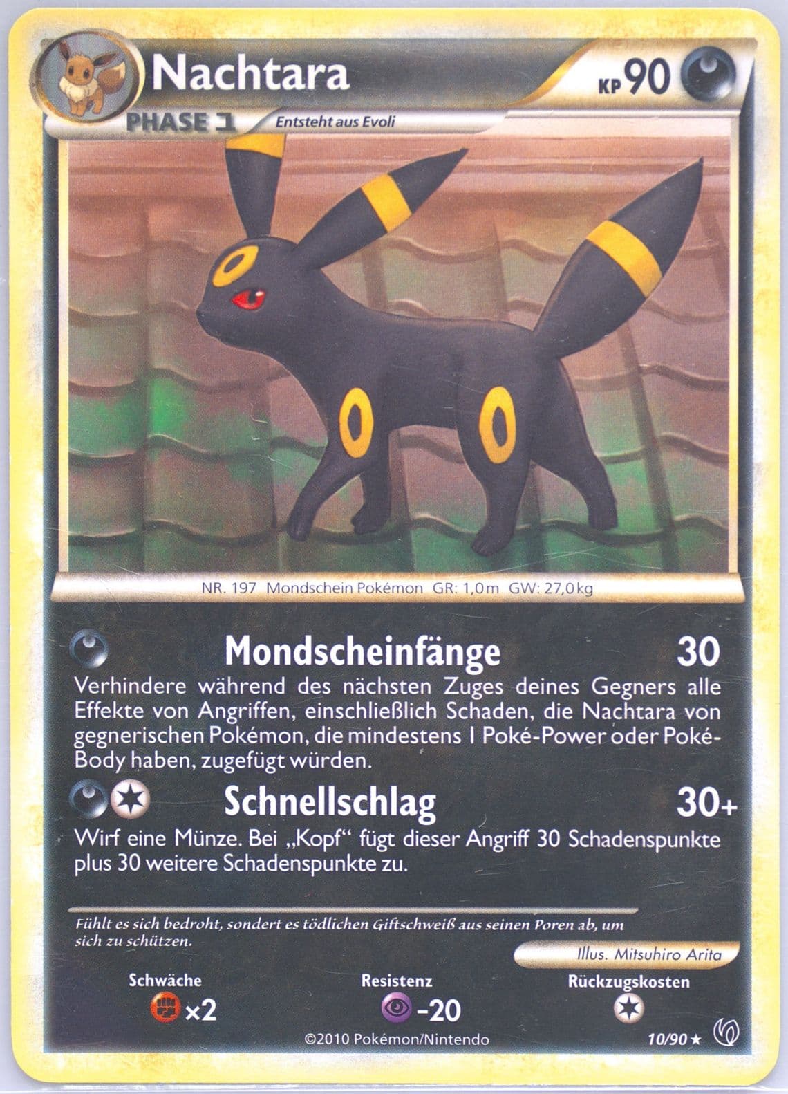 Nachtara German-Nightfall Theme Deck (10) 2010 Pokemon Heartgold & Soulsilver Undaunted