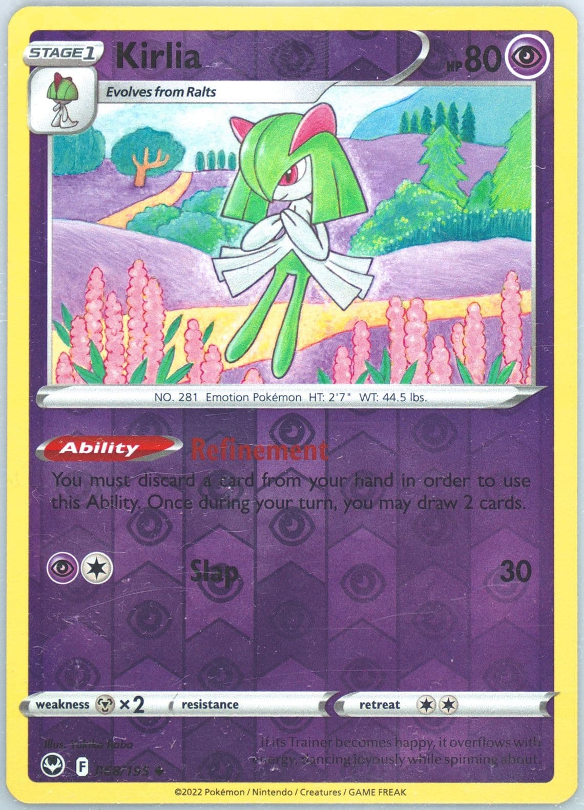 Kirlia-Reverse Foil (068) 2022 Pokemon Sword & Shield Silver Tempest