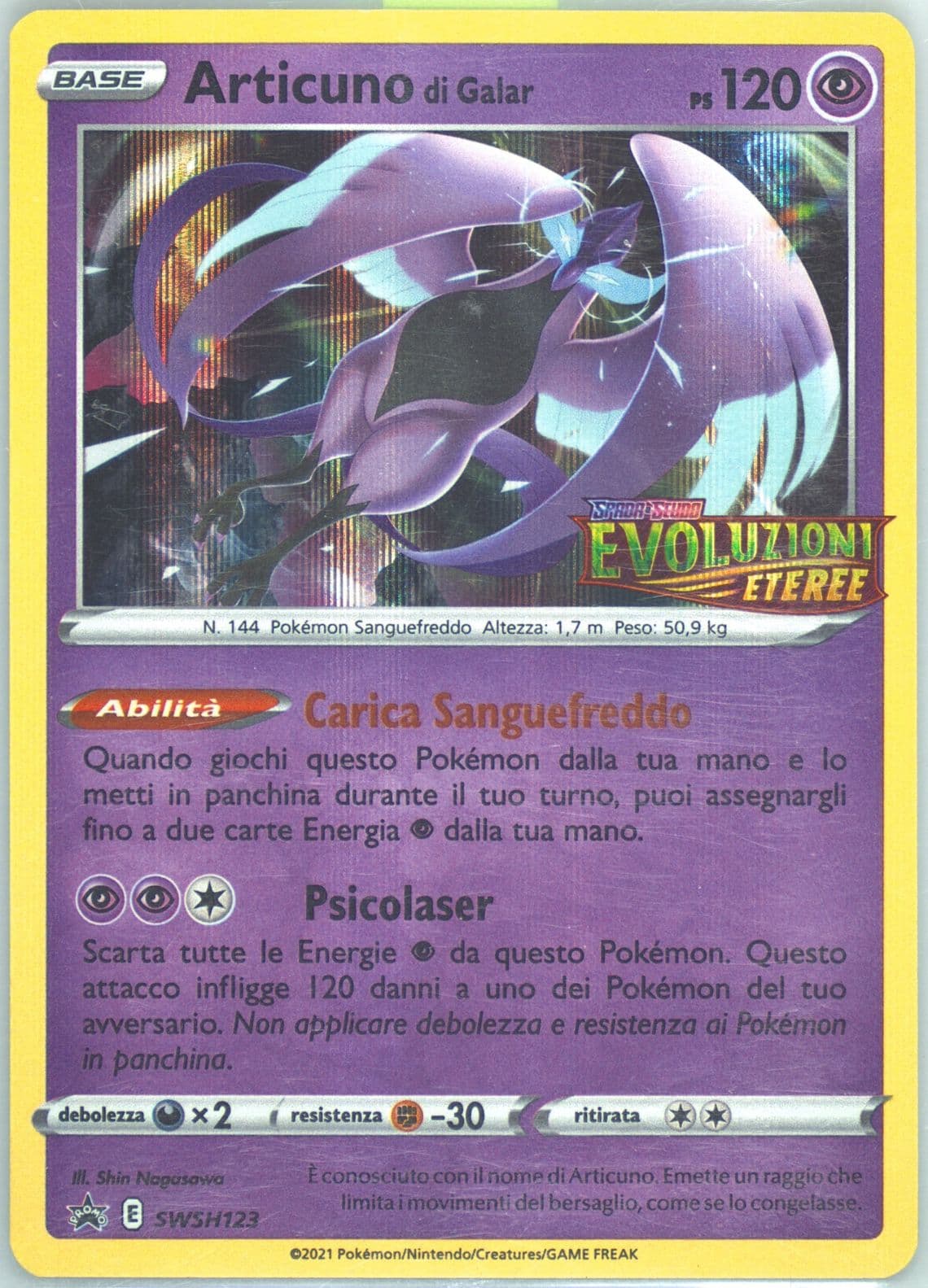 Articuno DI Galar-Holo Prerelease-Italian (123) 2021 Pokemon Swsh Black Star Promo