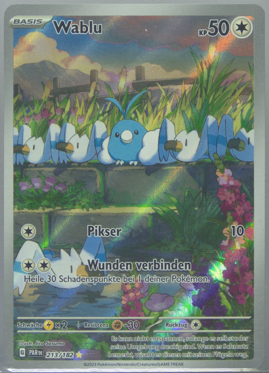 Swablu Illustration Rare (213) 2023 Pokemon German Par de-Paradox Rift