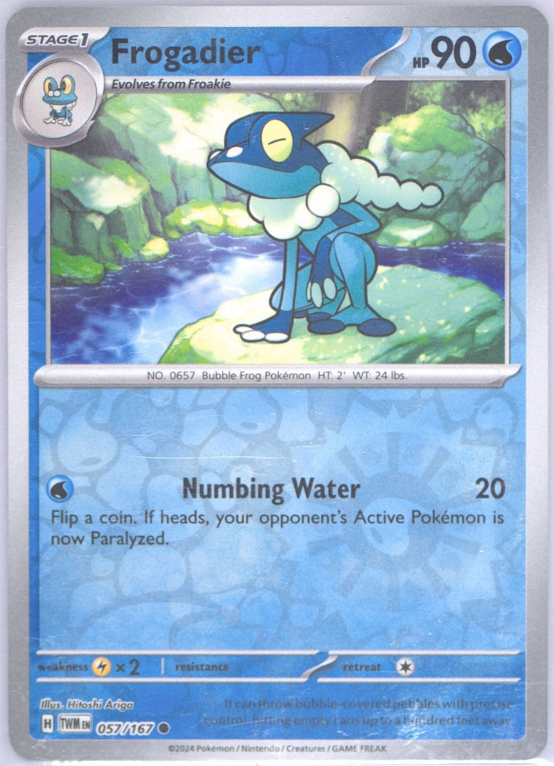 Frogadier Reverse Holo (057) 2024 Pokemon Twm EN-Twilight Masquerade