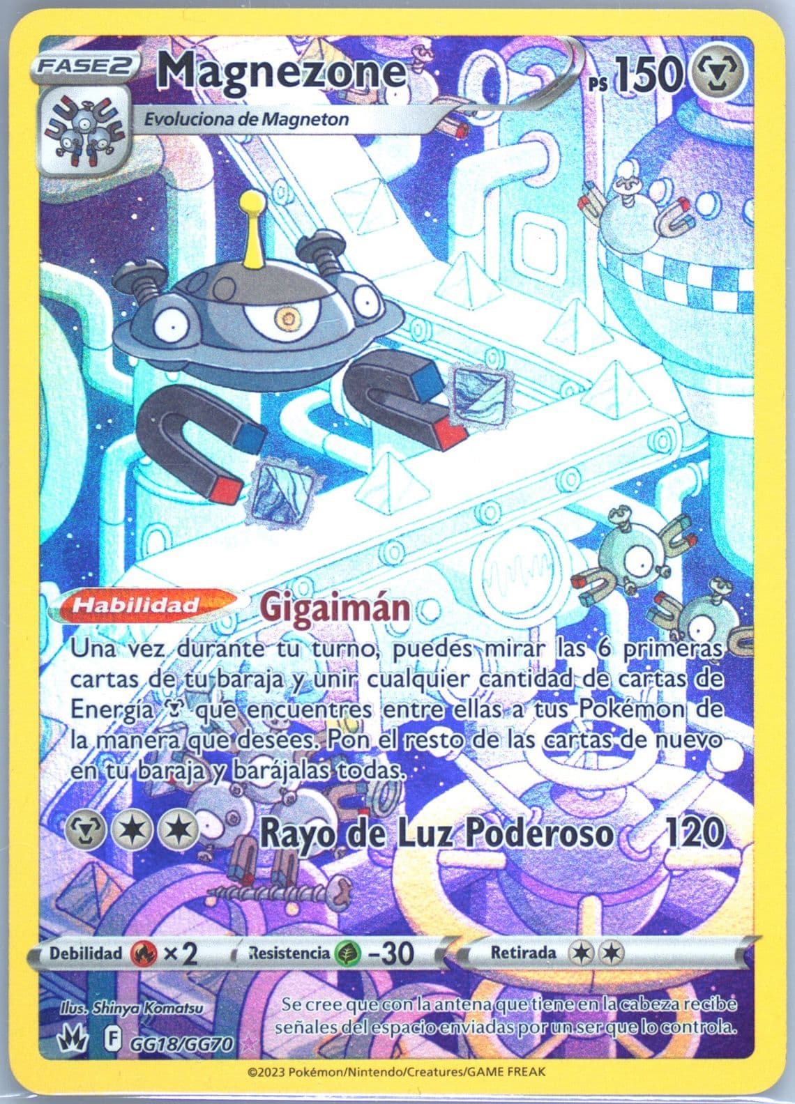 Full Art/Magnezone Spanish (GG18) 2023 Pokemon Sword and Shield Crown Zenith