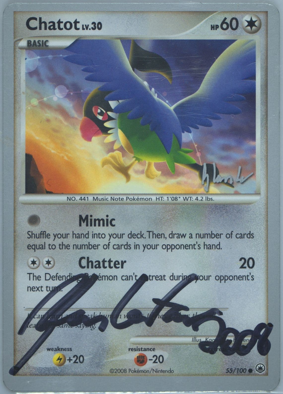 Chatot Empotech (55) 2008 Pokemon World Championships Promo