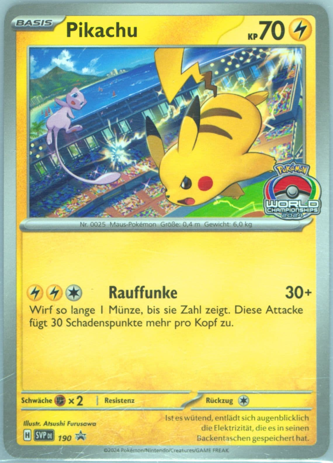 Pikachu World Championships (190) 2024 Pokemon German Svp de-SV Black Star Promo