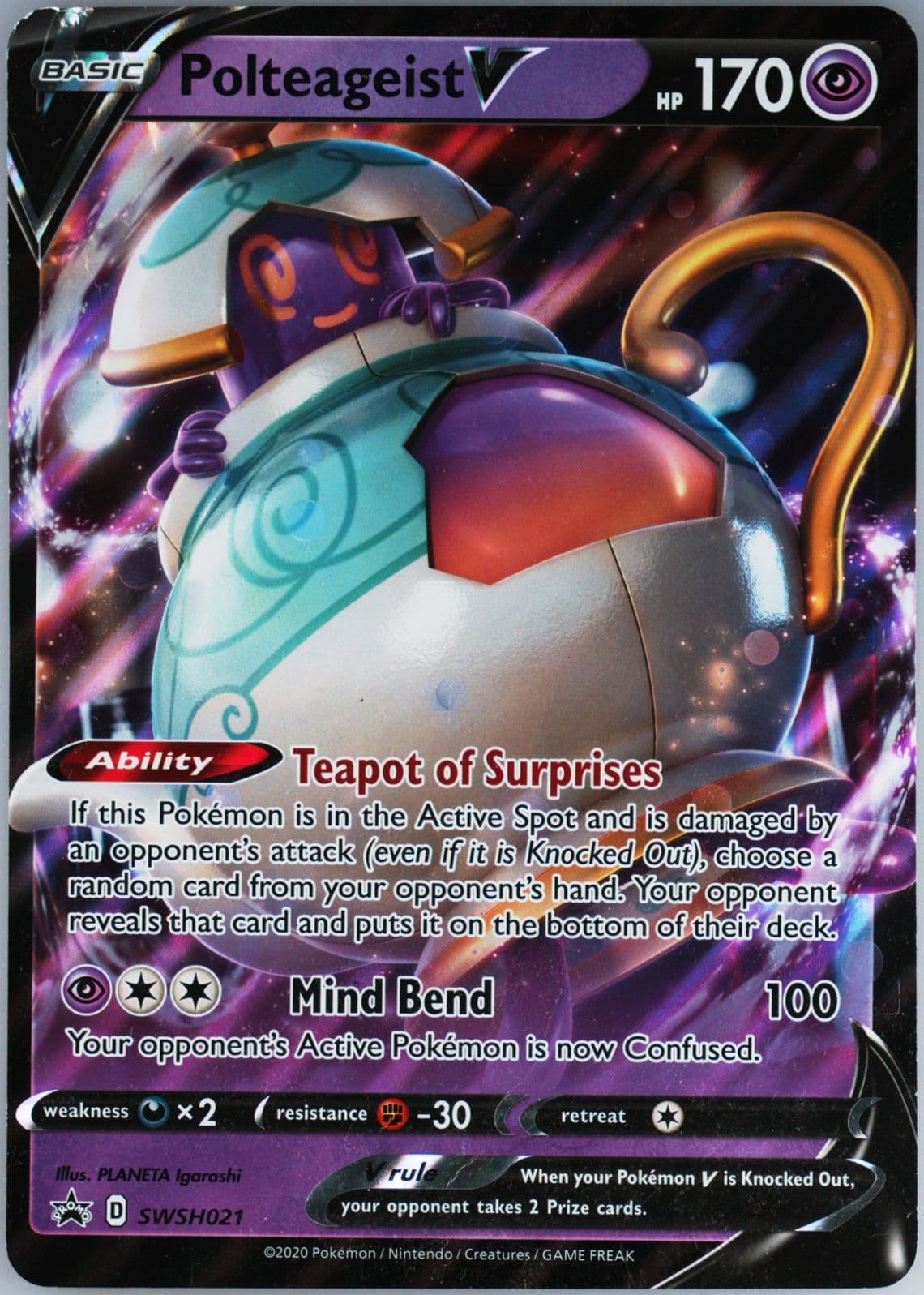 Polteageist V Polteageist V Box-Jumbo (021) 2020 Pokemon Swsh Black Star Promo