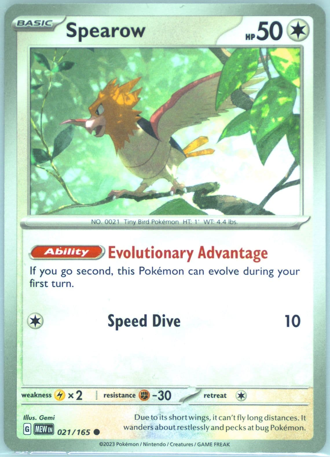 Spearow (021) 2023 Pokemon Mew EN-151