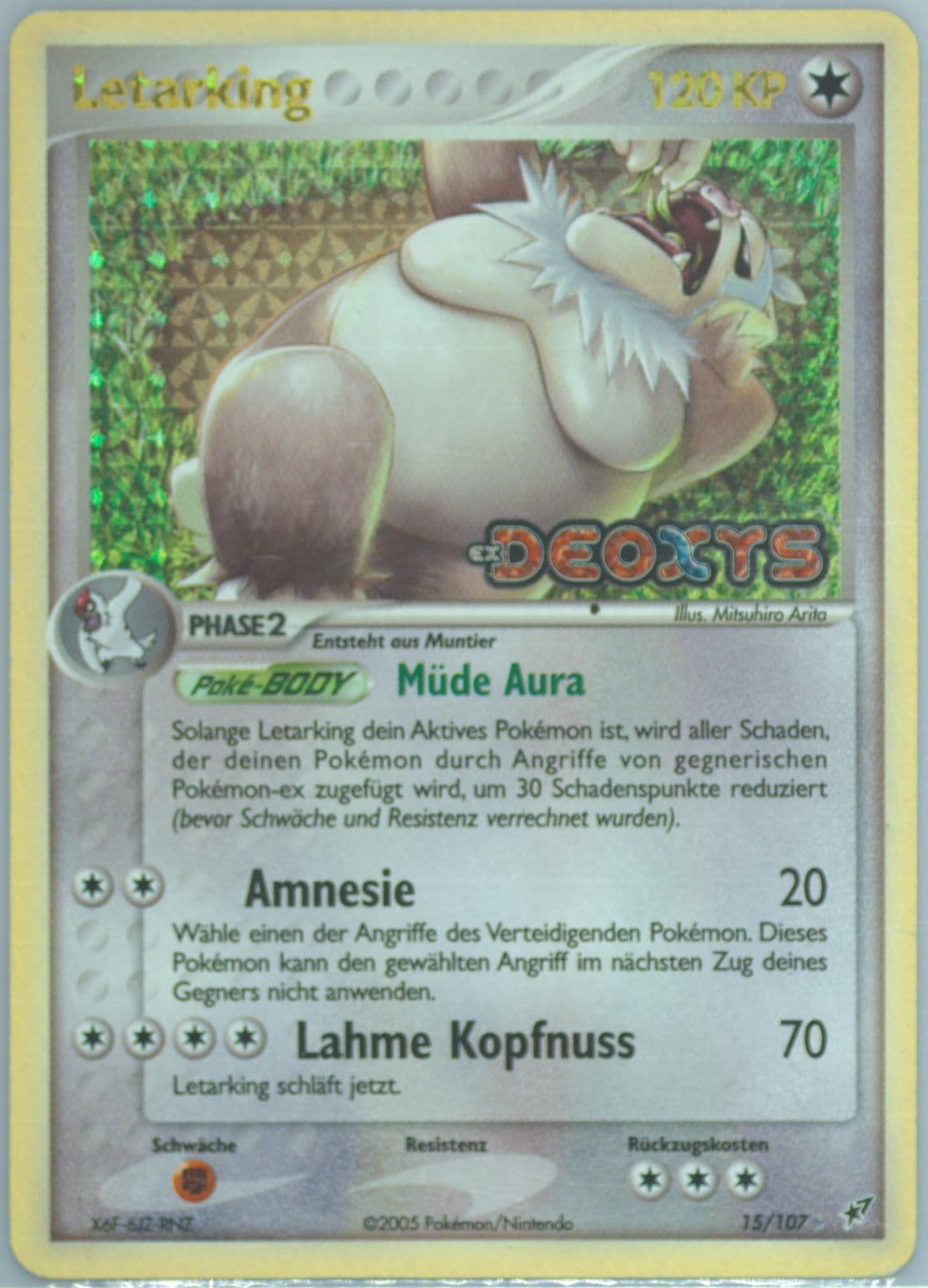 Letarking-Reverse Foil German (15) 2005 Pokemon EX Deoxys