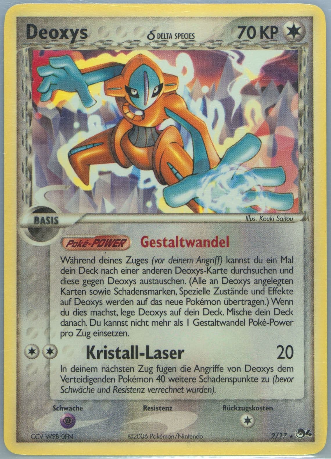 Deoxys German (2) 2006 Pokemon Pop Series 4