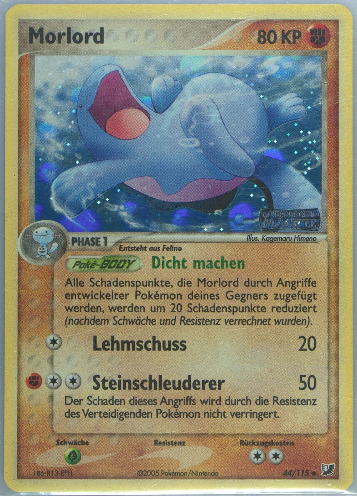 Morlord-Reverse Foil German (44) 2005 Pokemon EX Unseen Forces