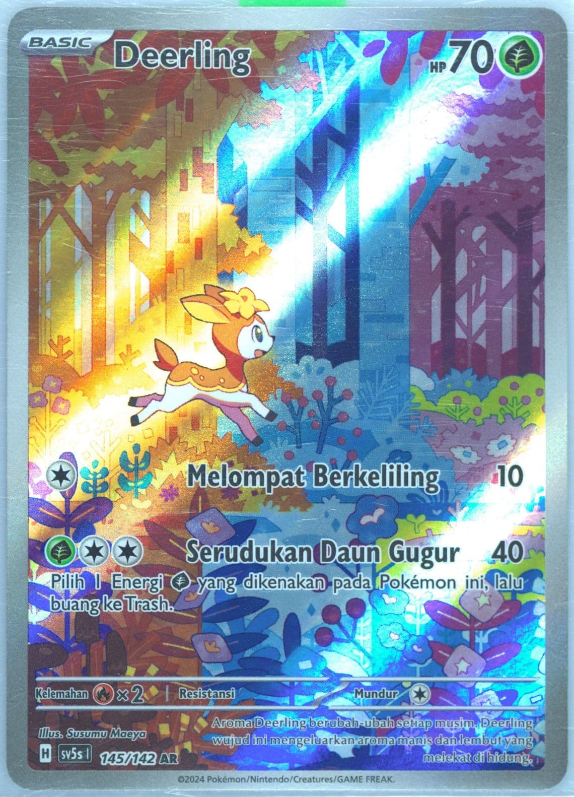 Deerling Art Rare (145) 2024 Pokemon Indonesian Sv5s I-Ace Paradox