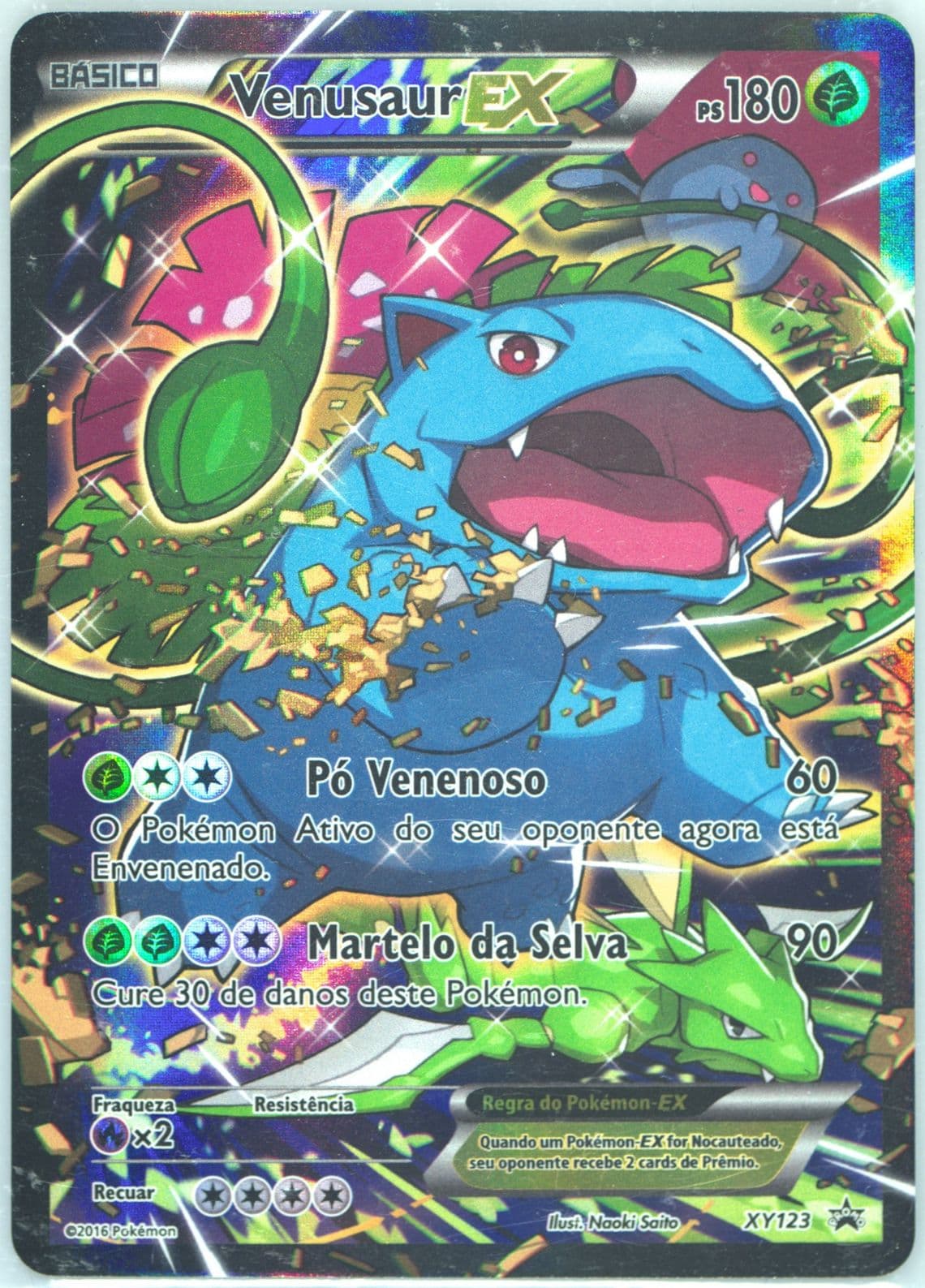 Full Art/Venusaur EX Red & Blue Collection-Portuguese (XY123) 2016 Pokemon XY Black Star Promo