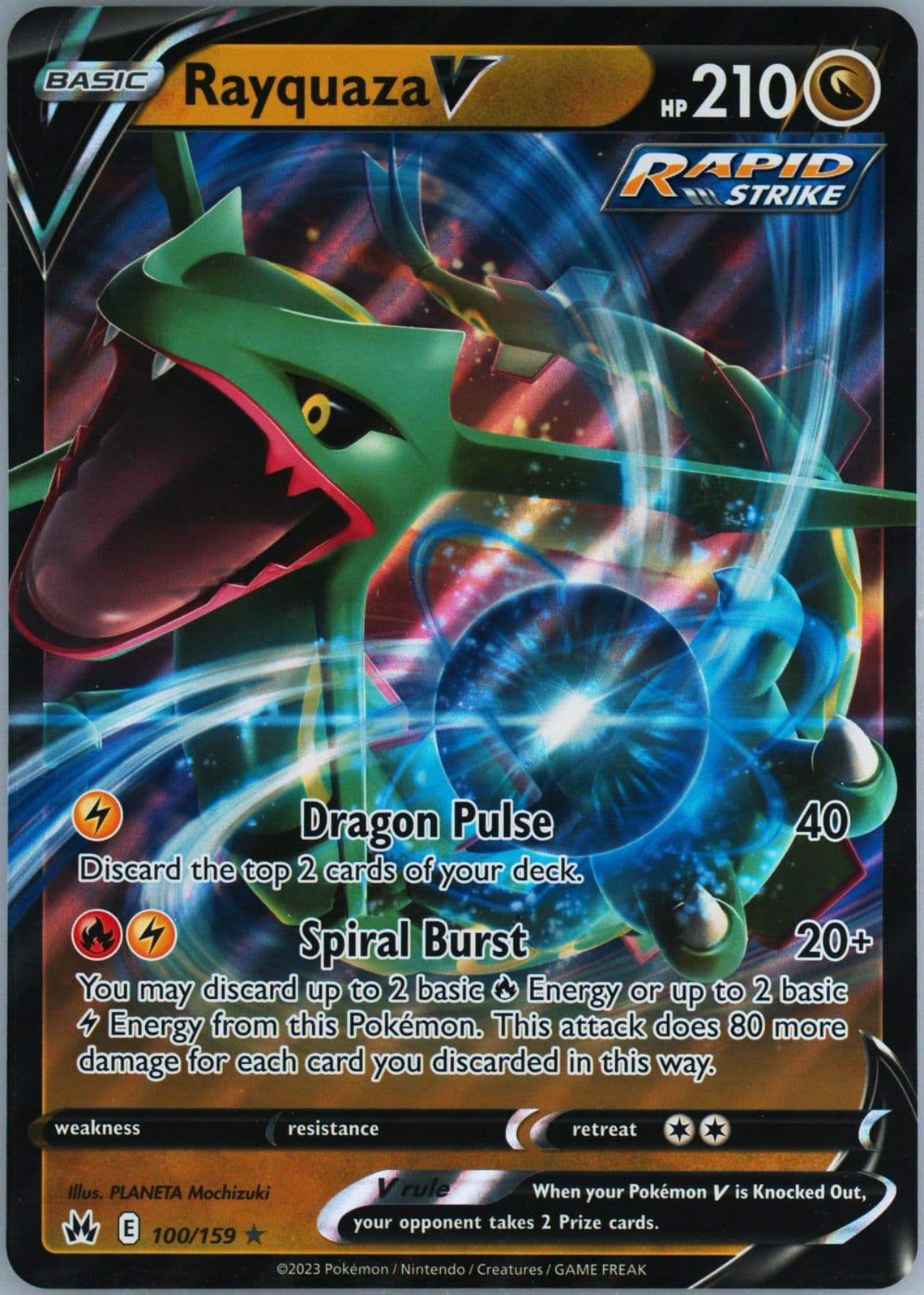 Rayquaza V 2024 Sea & Sky Premium Collection-Jumbo (100) 2023 Pokemon Sword and Shield Crown Zenith