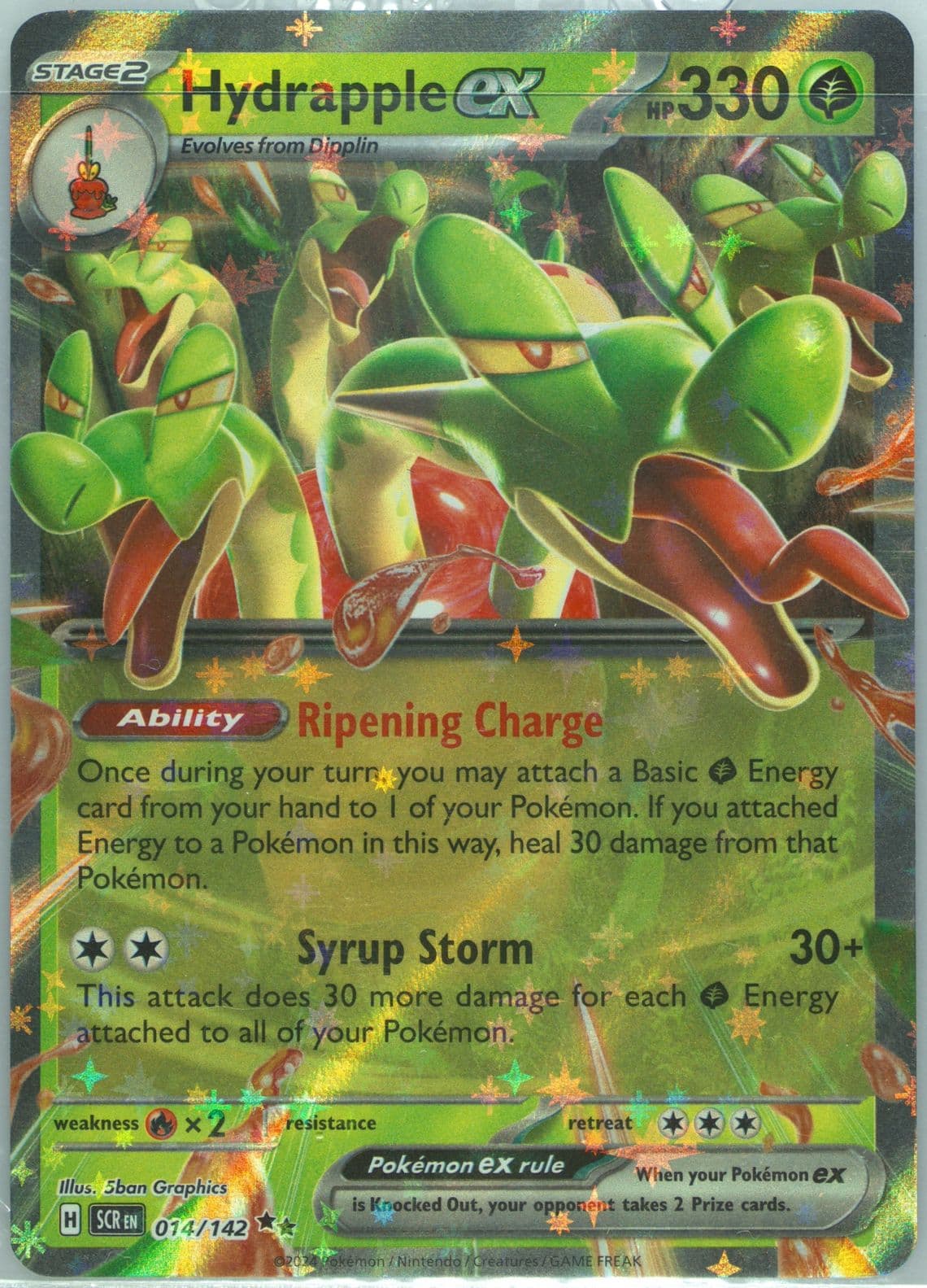 Hydrapple EX (014) 2024 Pokemon Scr EN-Stellar Crown