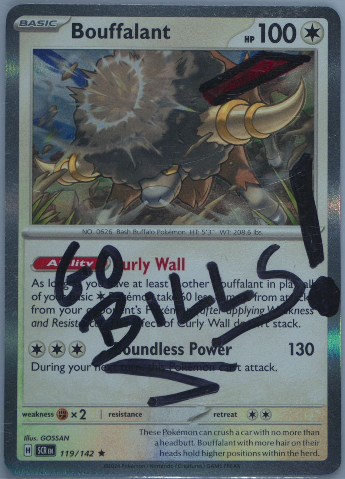 Bouffalant (119) 2024 Pokemon Scr EN-Stellar Crown