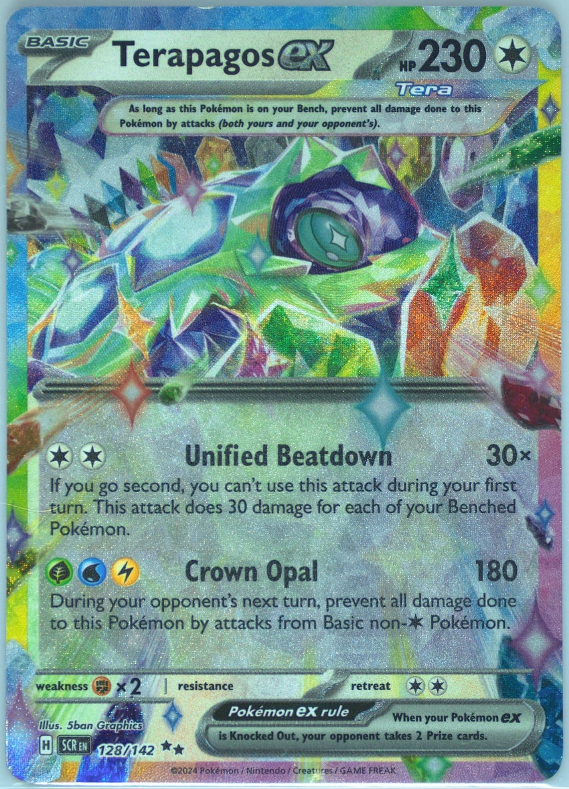 Terapagos EX (128) 2024 Pokemon Scr EN-Stellar Crown