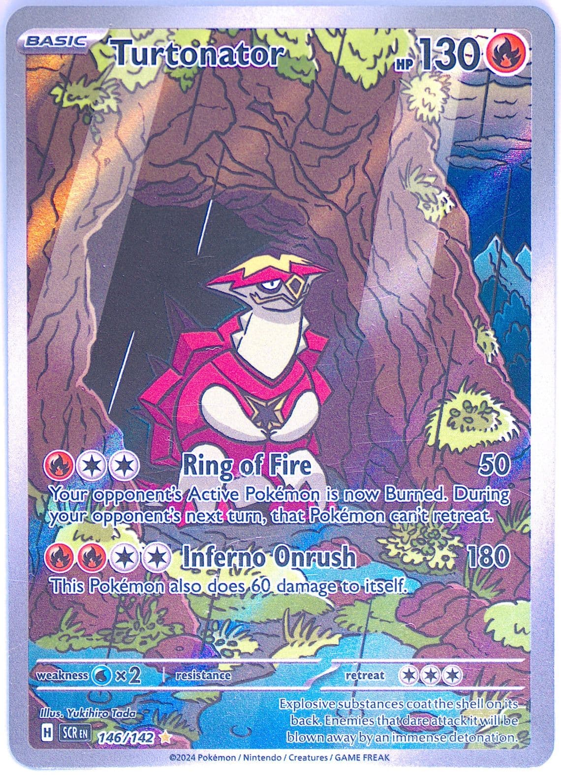 Turtonator Illustration Rare (146) 2024 Pokemon Scr EN-Stellar Crown