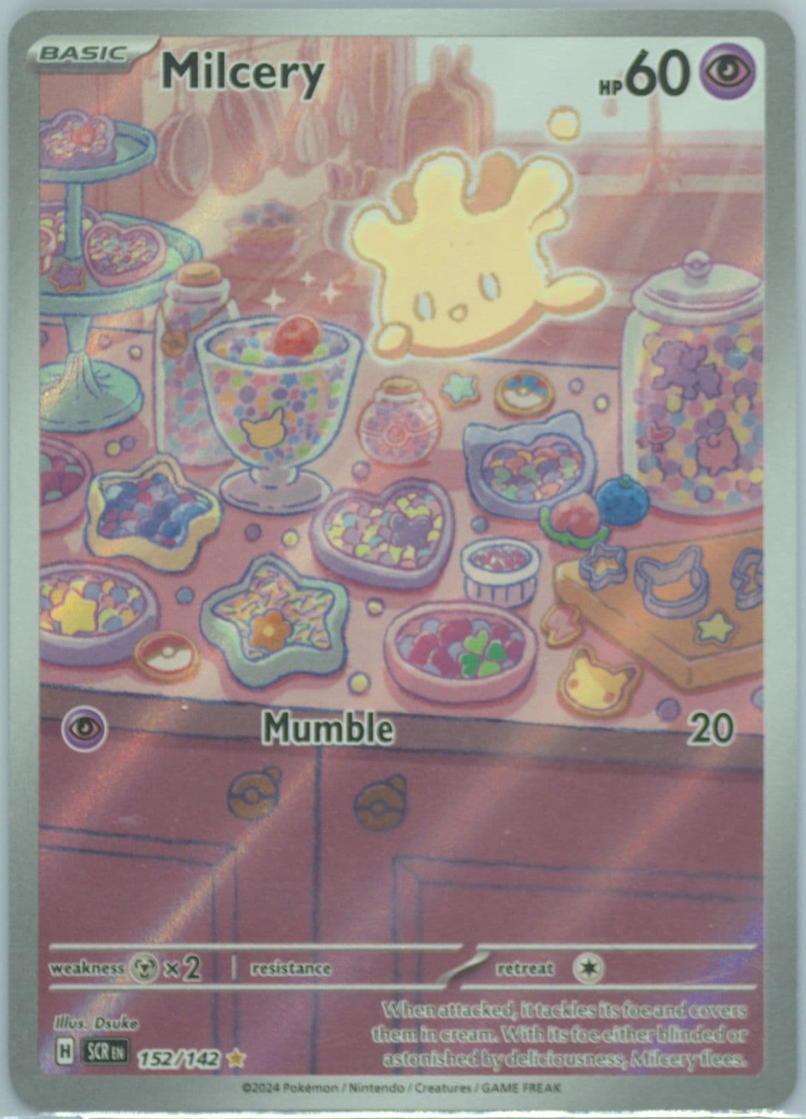 Milcery Illustration Rare (152) 2024 Pokemon Scr EN-Stellar Crown