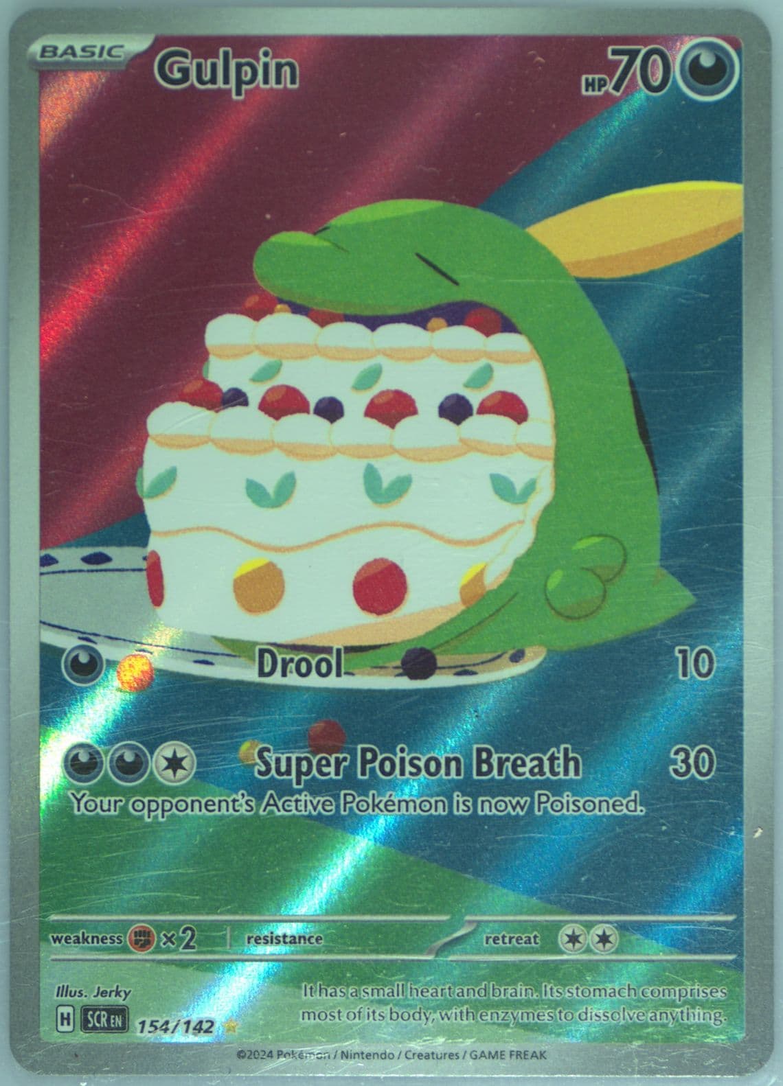 Gulpin Illustration Rare (154) 2024 Pokemon Scr EN-Stellar Crown