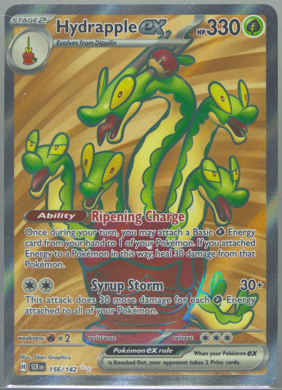 Hydrapple EX Ultra Rare (156) 2024 Pokemon Scr EN-Stellar Crown