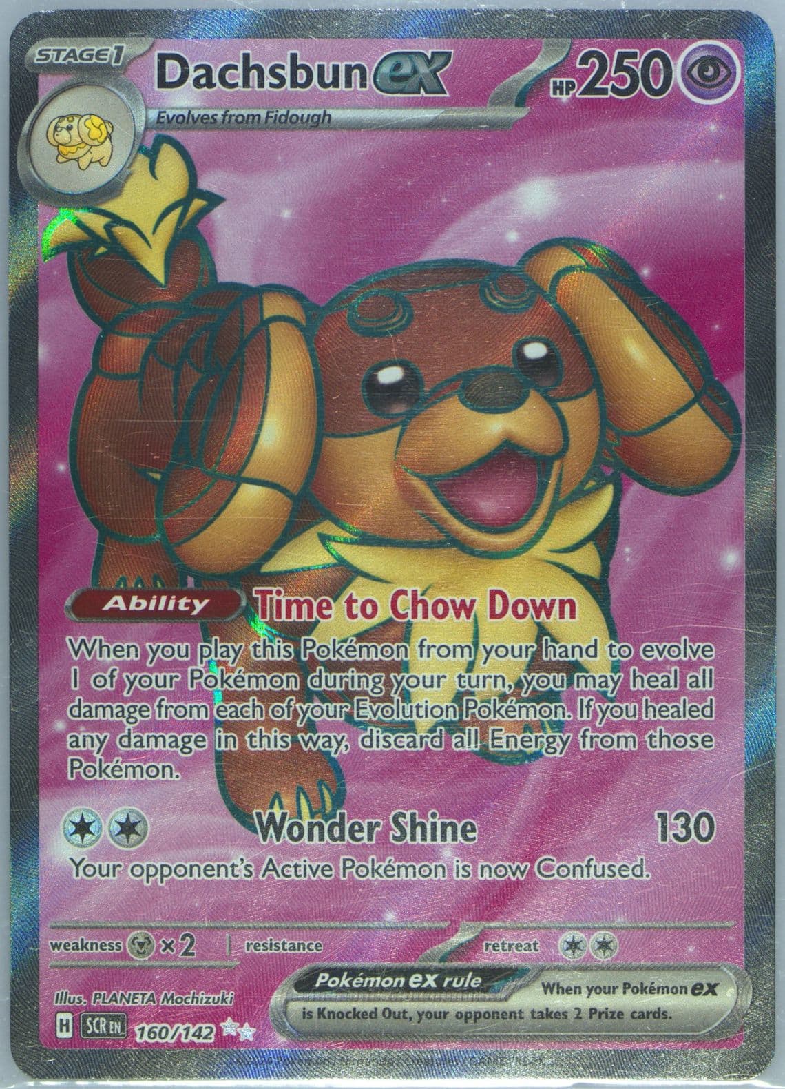 Dachsbun EX Ultra Rare (160) 2024 Pokemon Scr EN-Stellar Crown