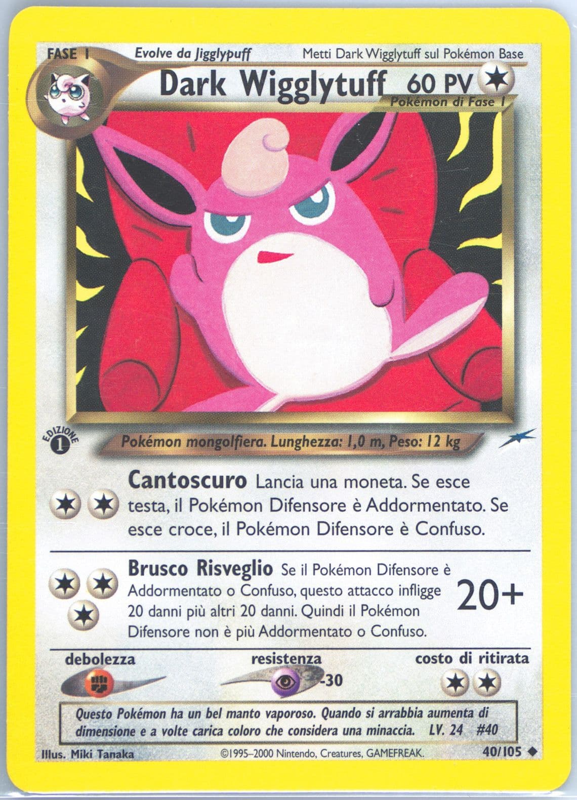 Dark Wigglytuff Italian-1st Edition (40) 2002 Pokemon Neo Destiny
