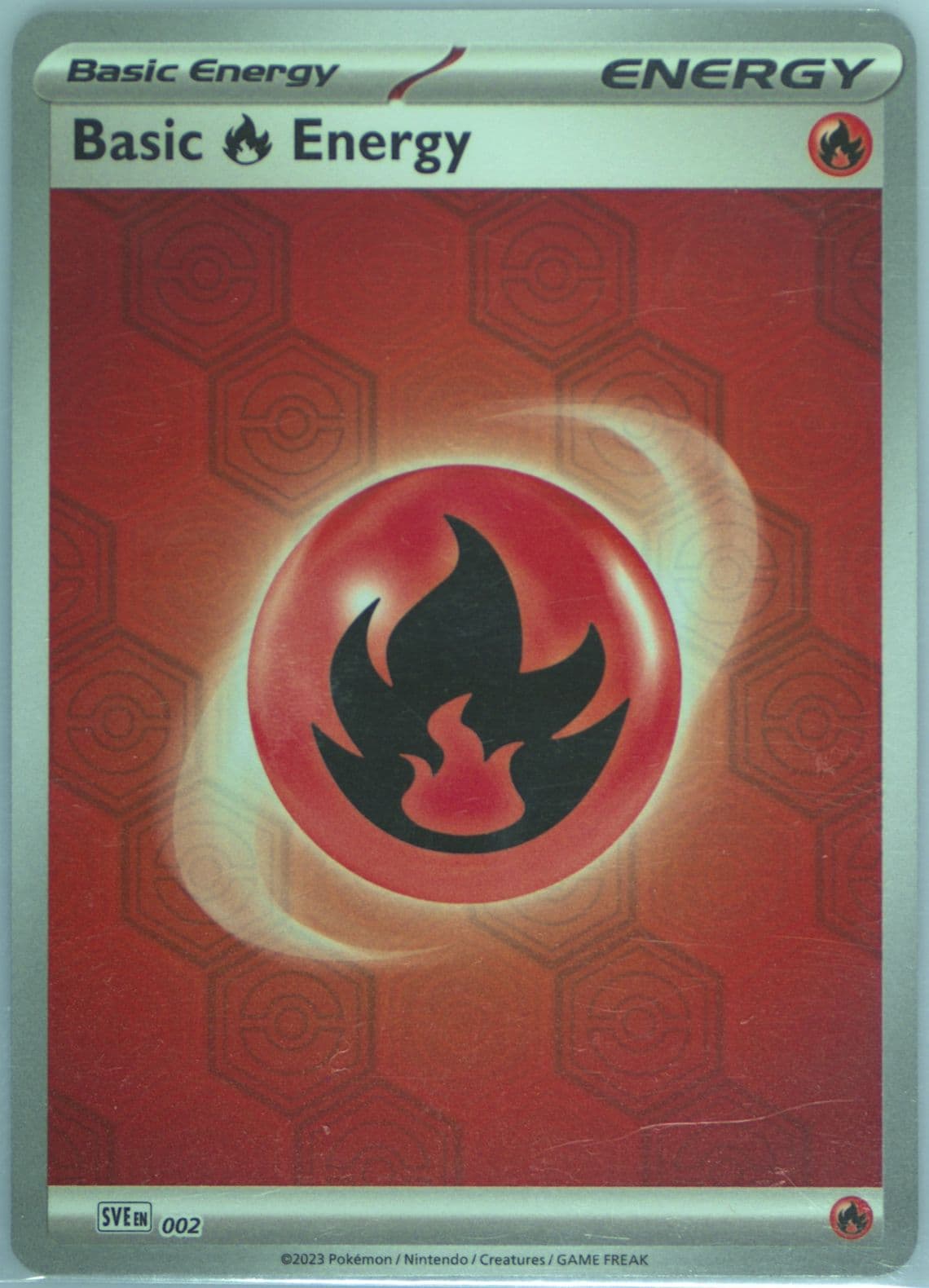 Basic Fire Energy Reverse Holo (002) 2024 Pokemon Sve EN-Basic Energies