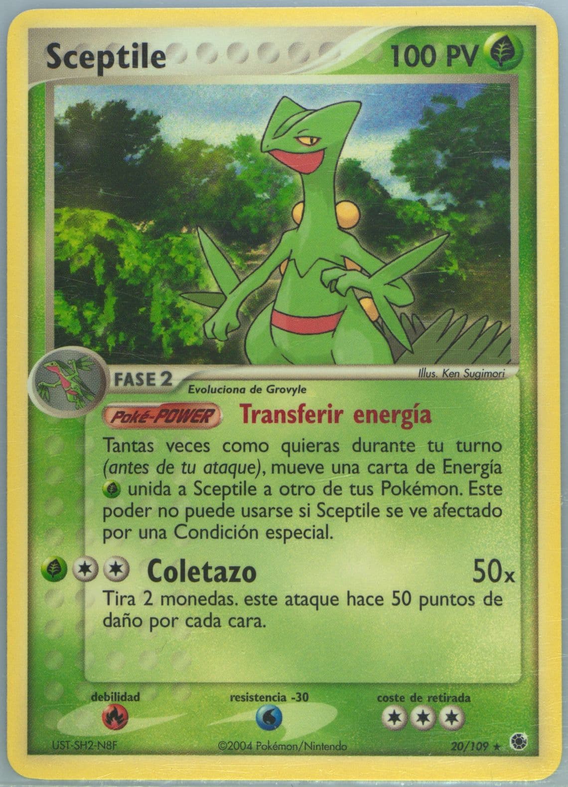 Sceptile (20) 2004 Pokemon Spanish EX Ruby & Sapphire