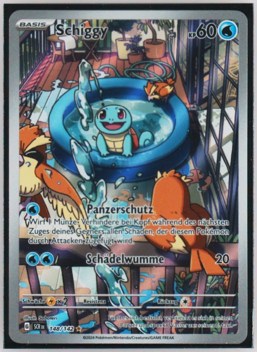 Squirtle Illustration Rare (148) 2024 Pokemon German Scr de-Stellar Crown