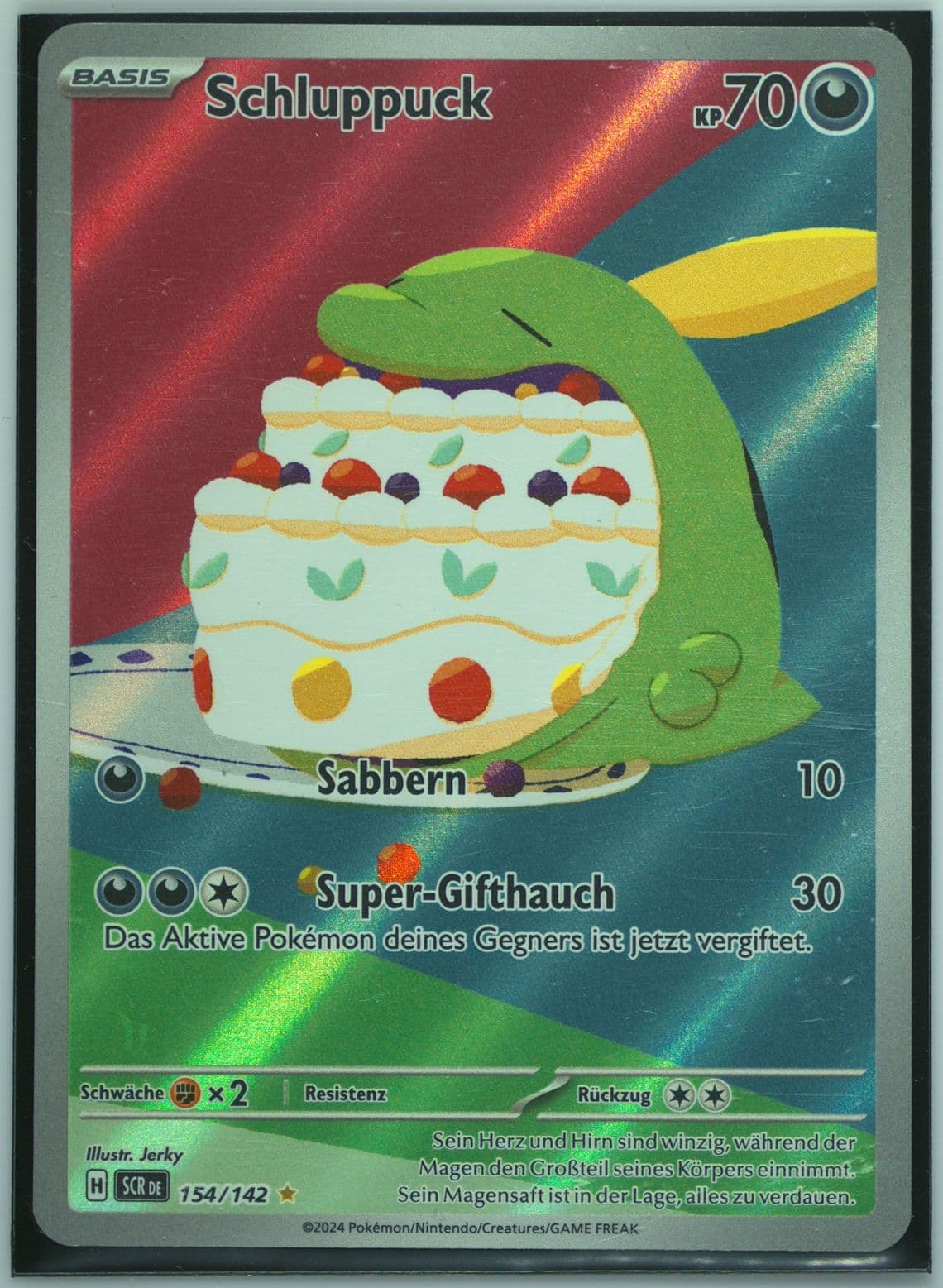 Gulpin Illustration Rare (154) 2024 Pokemon German Scr de-Stellar Crown