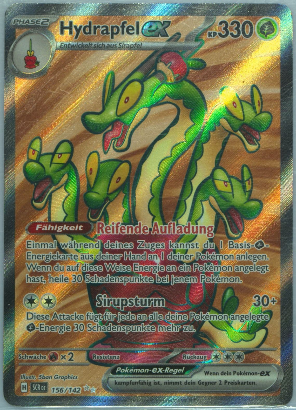 Hydrapple EX Ultra Rare (156) 2024 Pokemon German Scr de-Stellar Crown