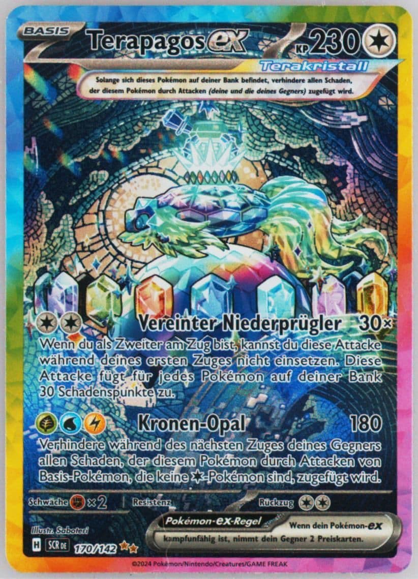 Terapagos EX Special Illustration Rare (170) 2024 Pokemon German Scr de-Stellar Crown