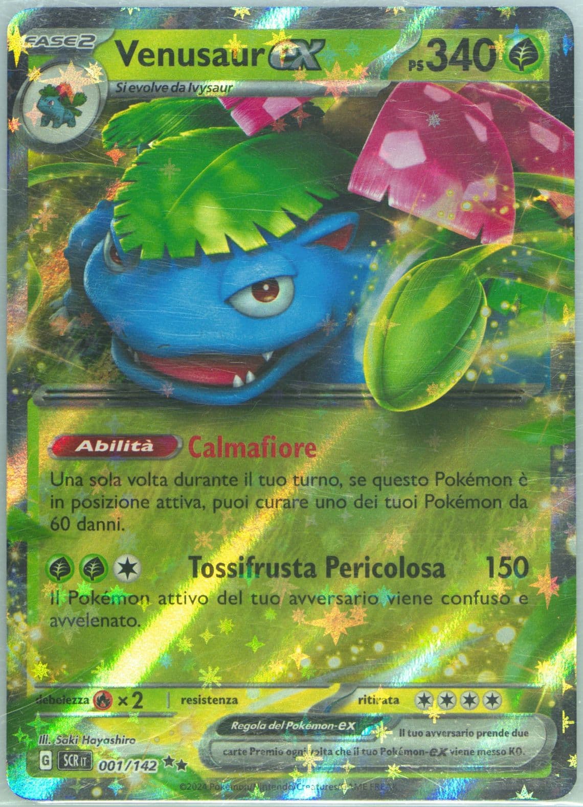Venusaur EX (001) 2024 Pokemon Italian Scr It-Stellar Crown