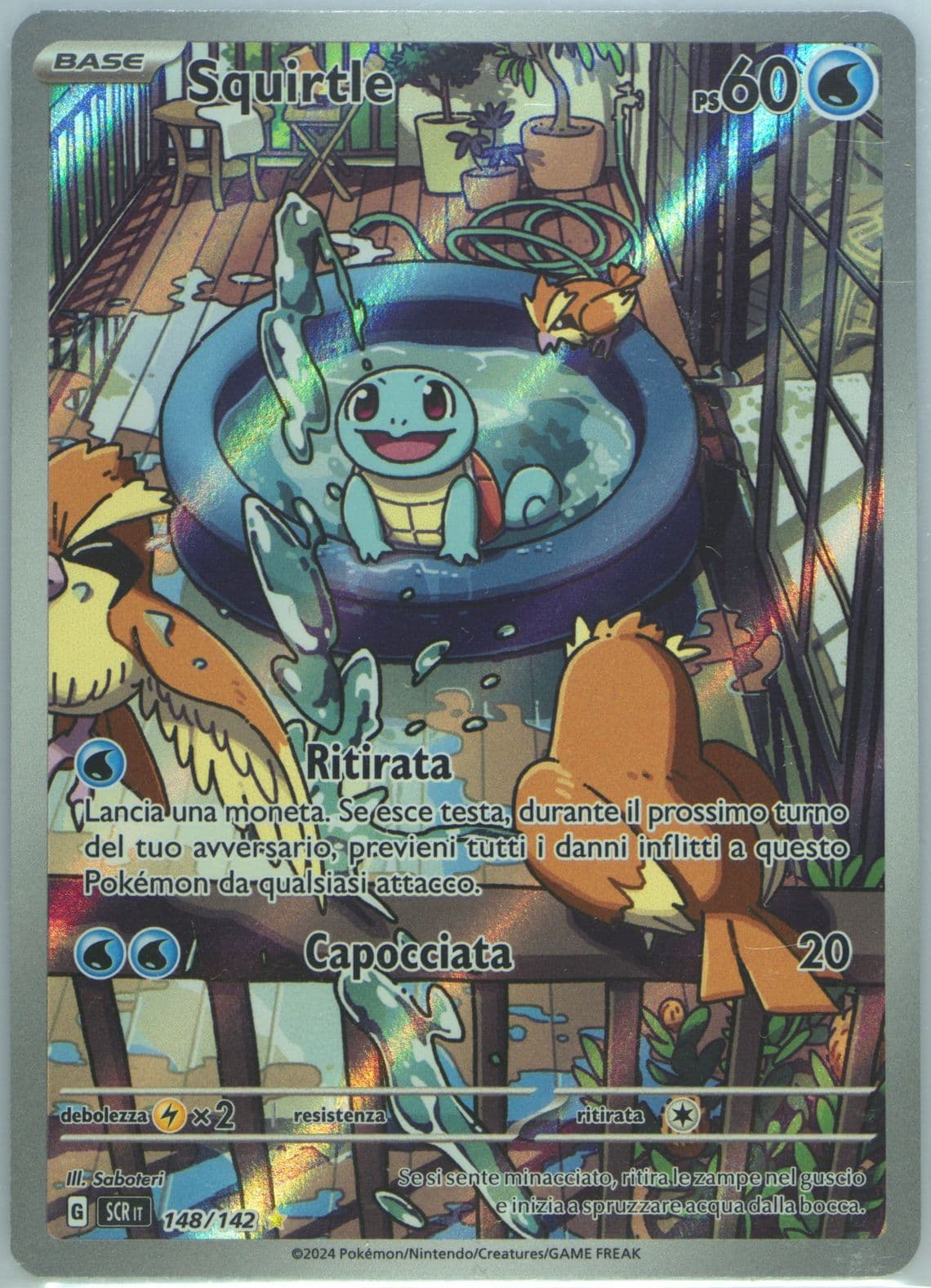 Squirtle Illustration Rare (148) 2024 Pokemon Italian Scr It-Stellar Crown