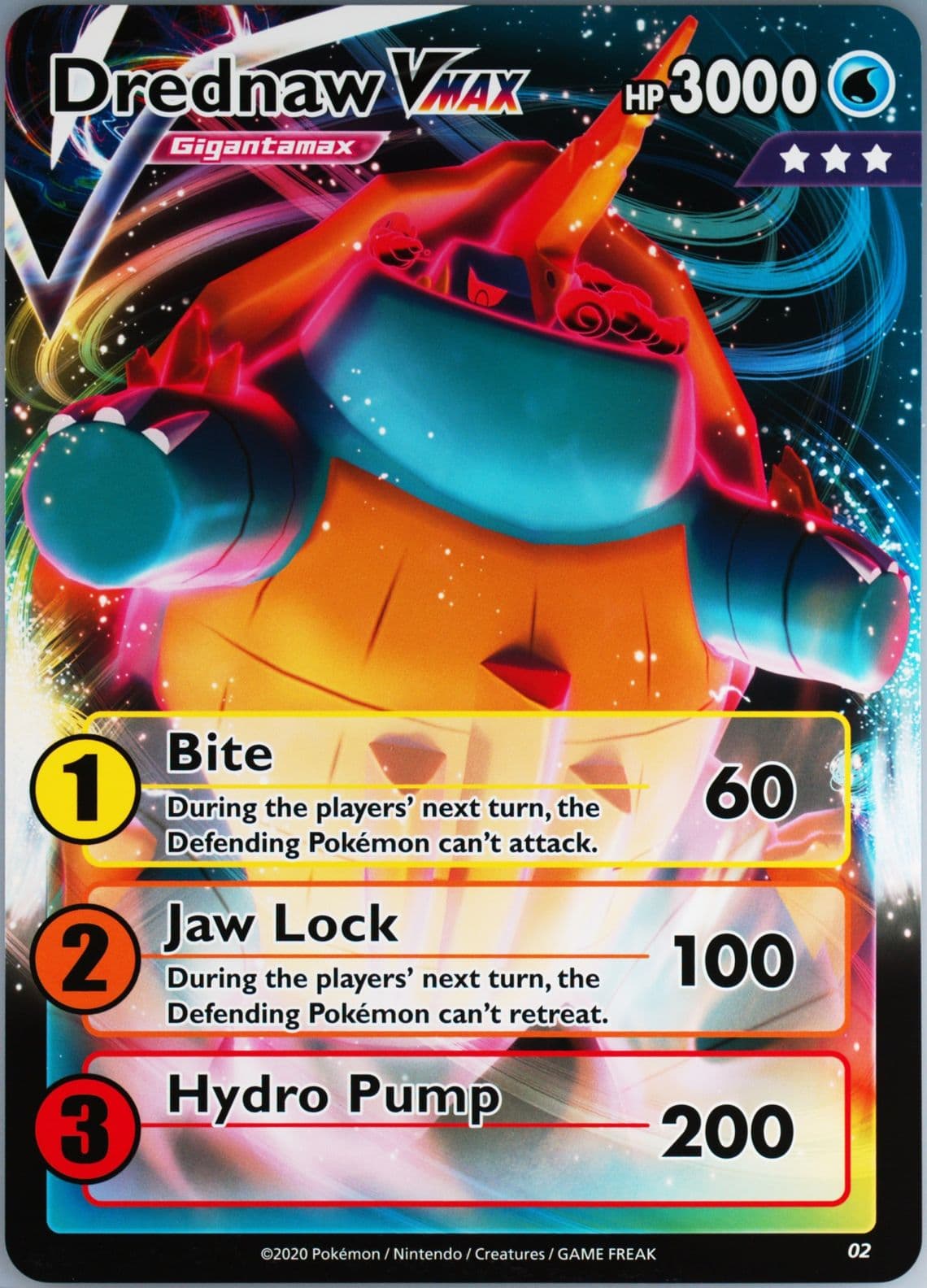 Drednaw Vmax Level 3 (02) 2020 Pokemon Raid Battle