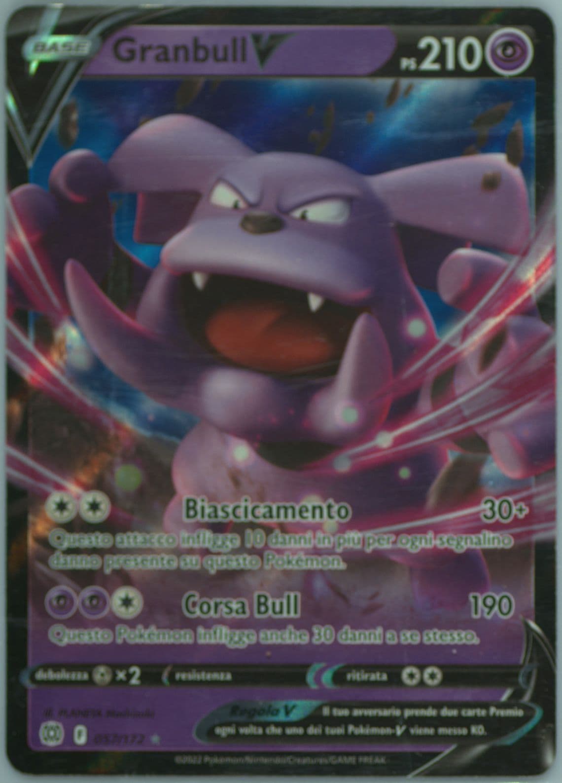 Granbull V Italian (057) 2022 Pokemon Sword & Shield Brilliant Stars