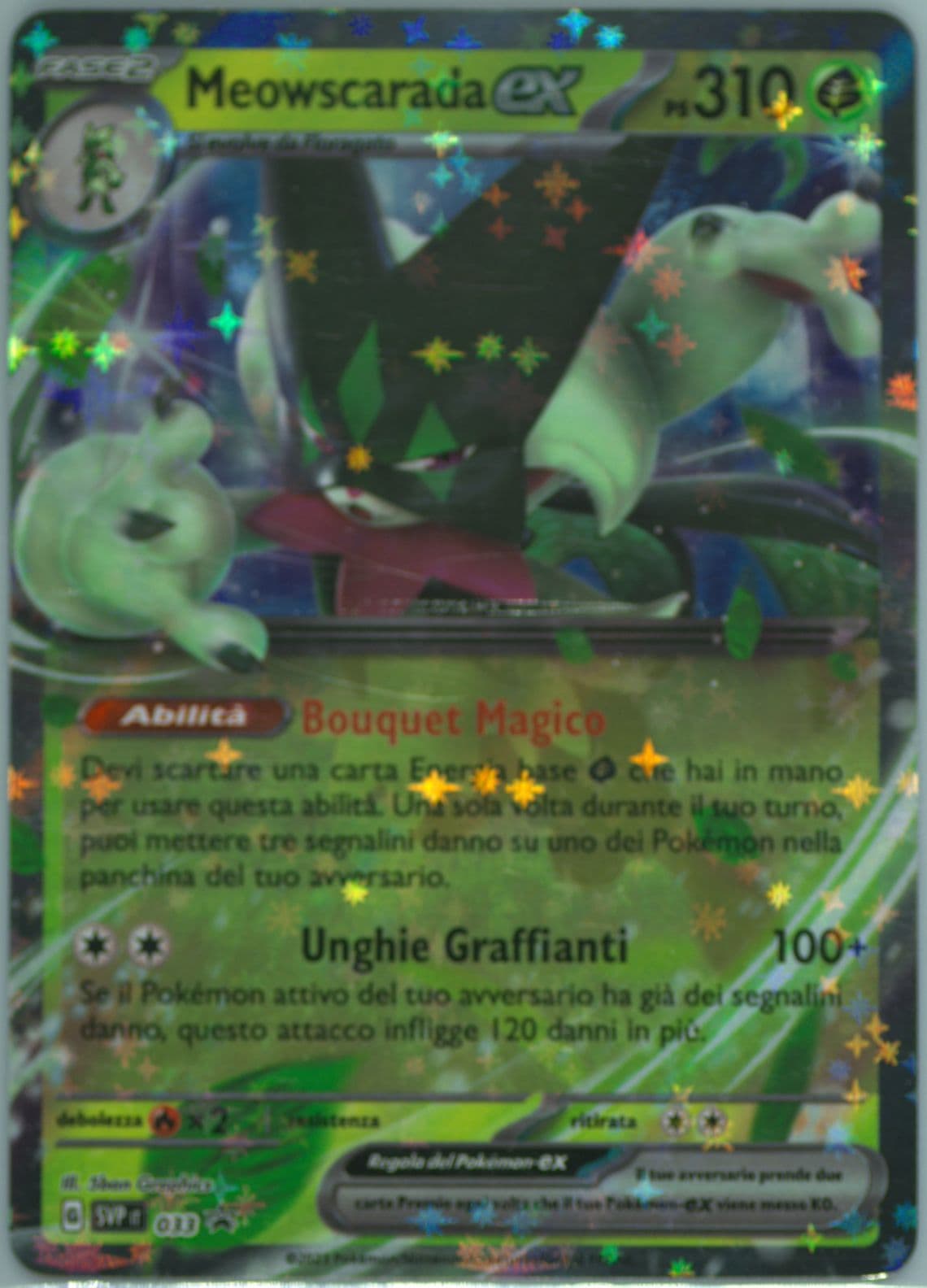 Meowscarada EX Paldea Partners Tin (033) 2023 Pokemon Italian Svp It-SV Black Star Promo