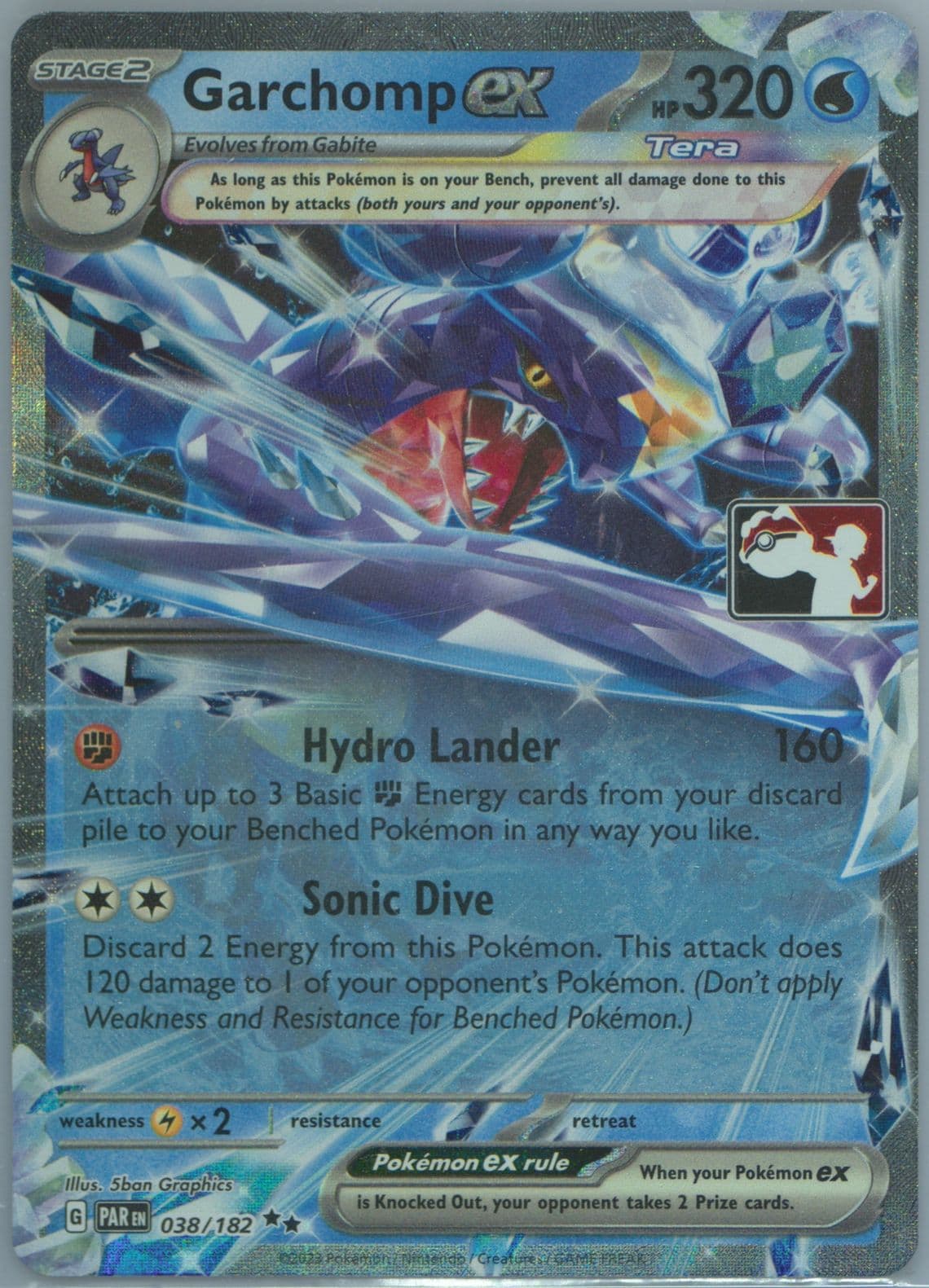 Garchomp EX (038) 2024 Pokemon Play! Pokemon Prize Pack: Series 5