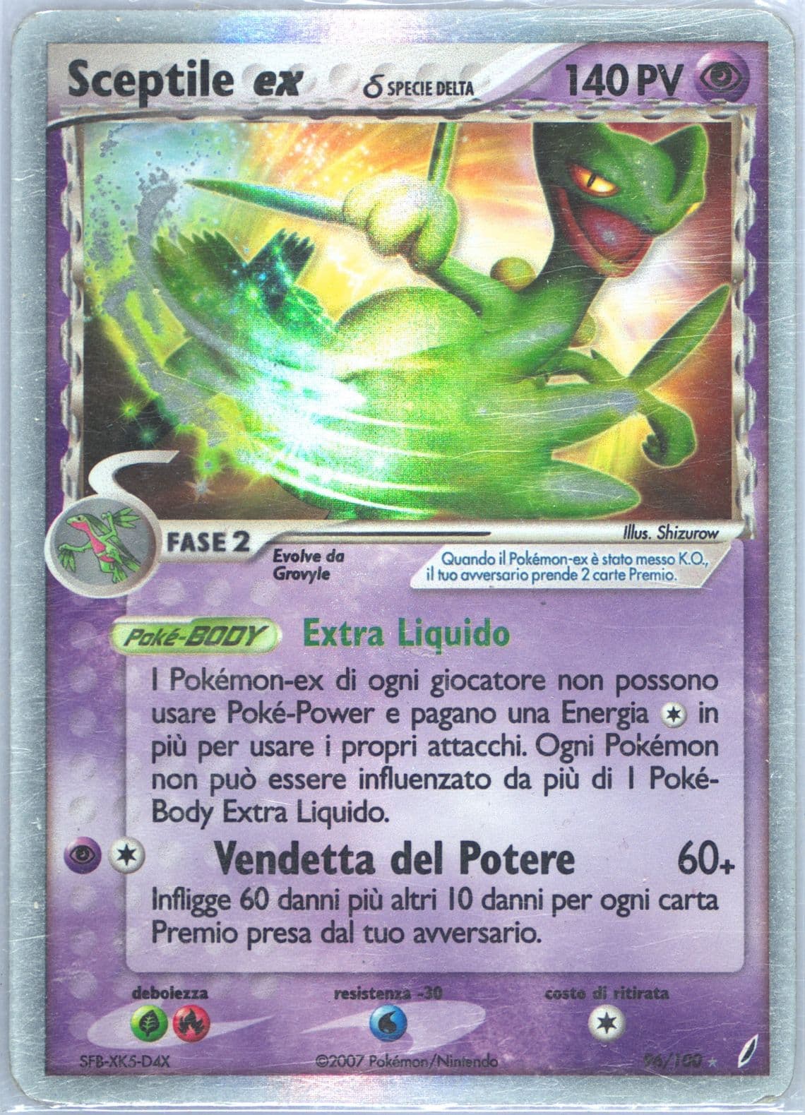 Sceptile EX-Holo (96) 2007 Pokemon Italian EX Crystal Guardians