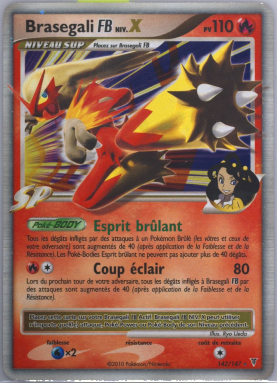 Brasegali FB Niv.X-Holo (142) 2010 Pokemon French Platinum Supreme Victors
