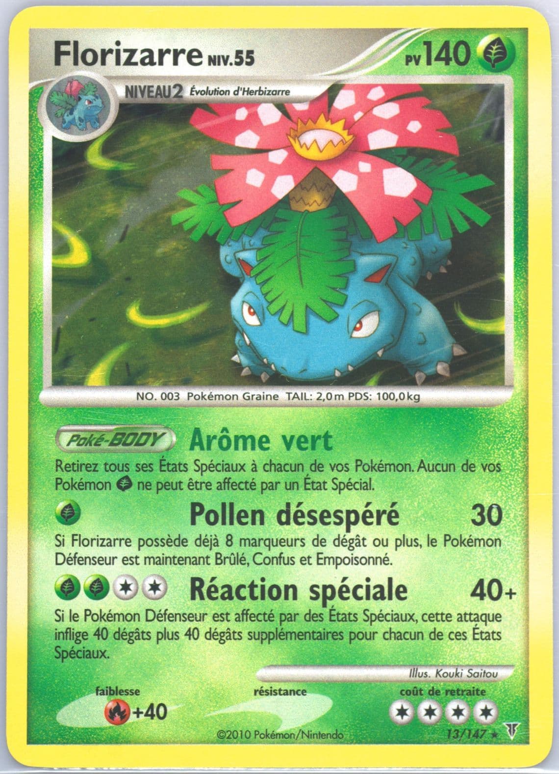Florizarre-Holo (13) 2010 Pokemon French Platinum Supreme Victors